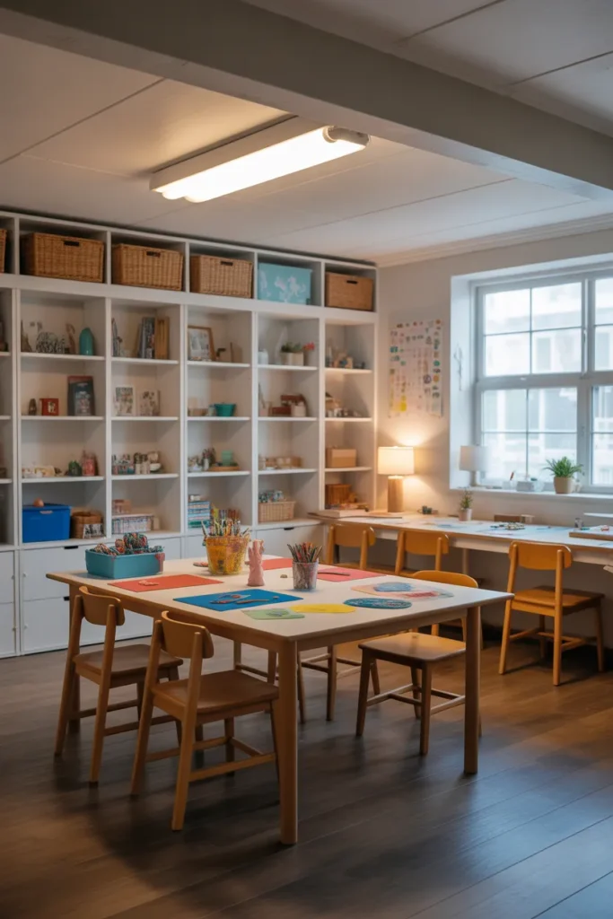 Basement Craft Room for Creative Families