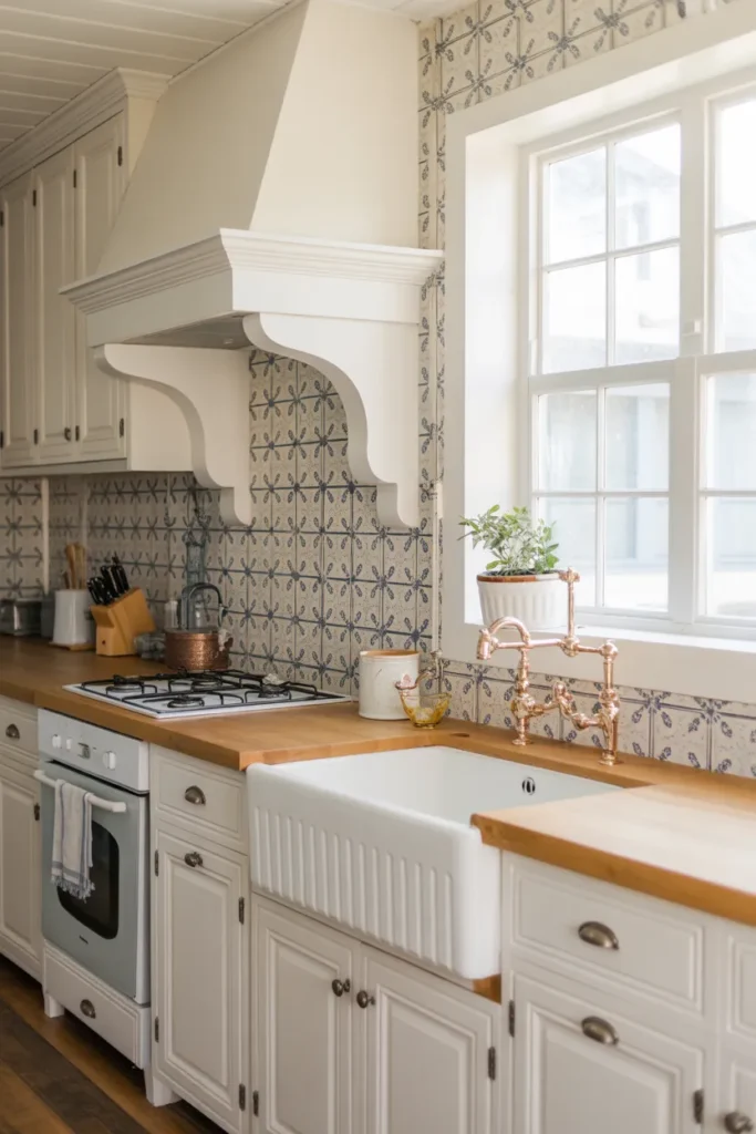 Blue and White Patterned Tile