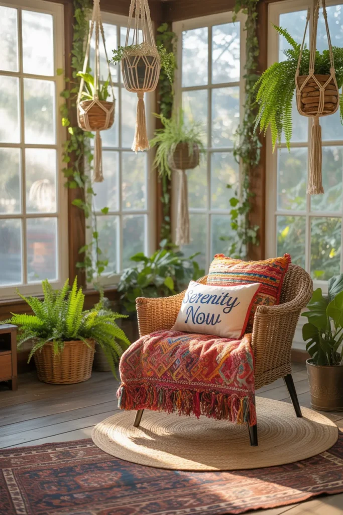 Bohemian-Inspired Sunroom