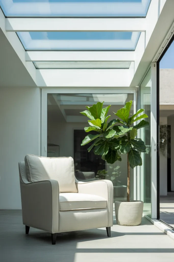 Bright Sunroom with Skylights