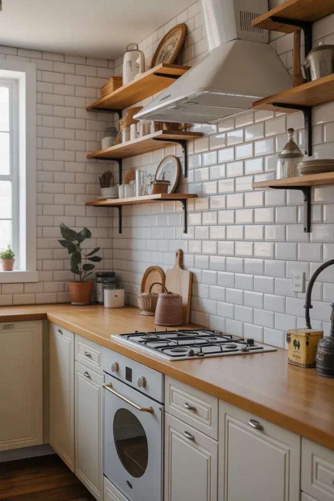 Classic White Subway Tile Backsplash