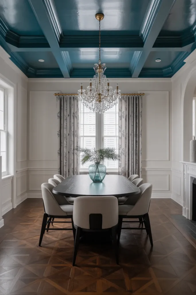 Dark Painted Ceiling for Depth