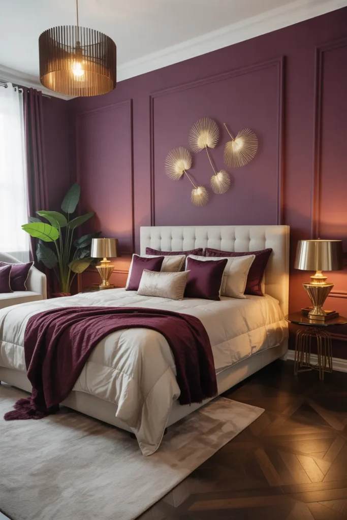 Deep Plum & Cream