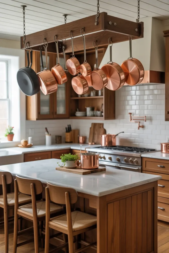 Farmhouse Kitchen with Copper Accents