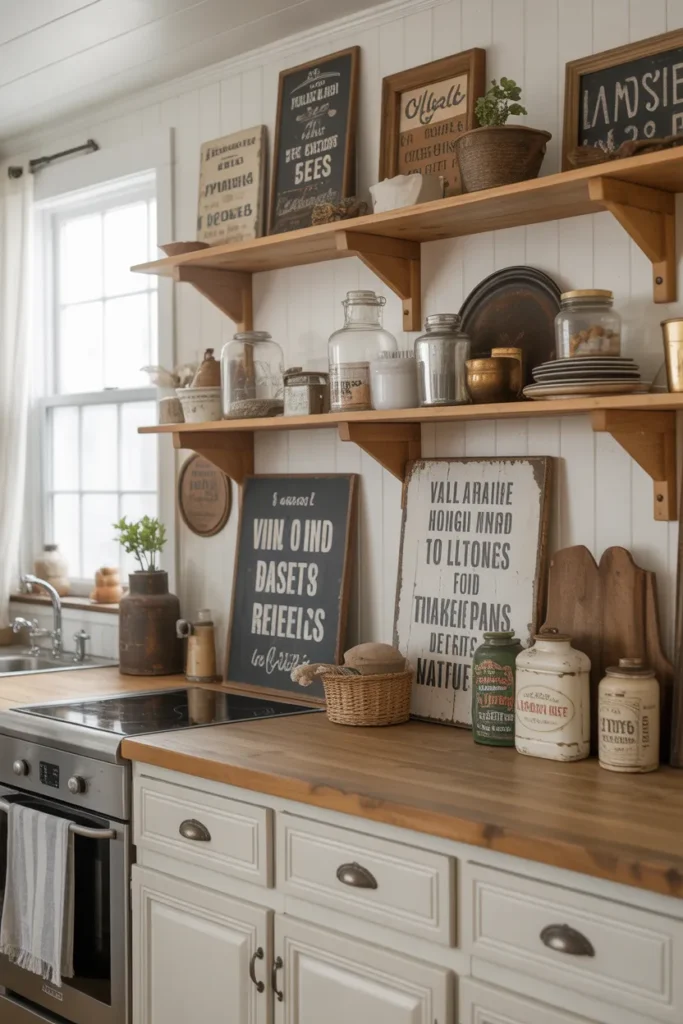 Farmhouse Kitchen with Vintage Décor