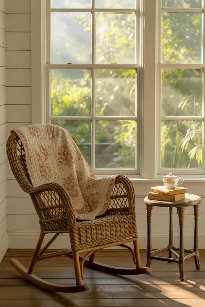 Farmhouse-Style Sunroom with Rustic Charm