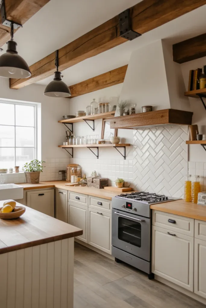 Herringbone Tile Backsplash