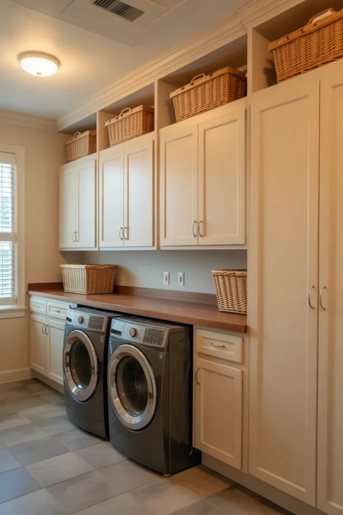 Laundry Room with Double Washers and Dryers