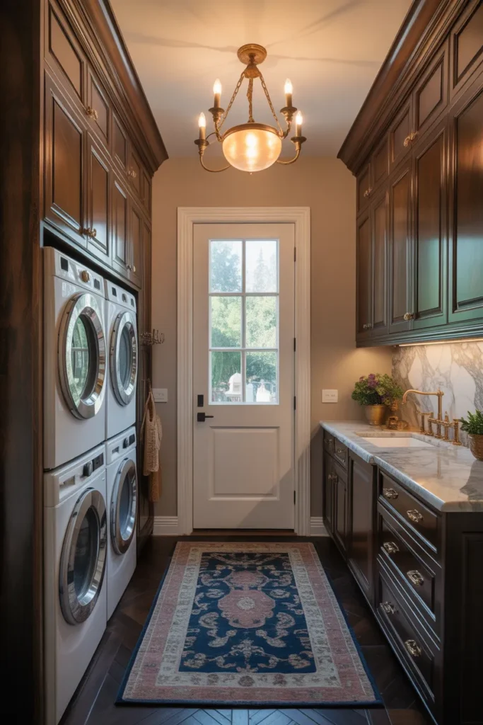Luxe with Dark Wood Finishes