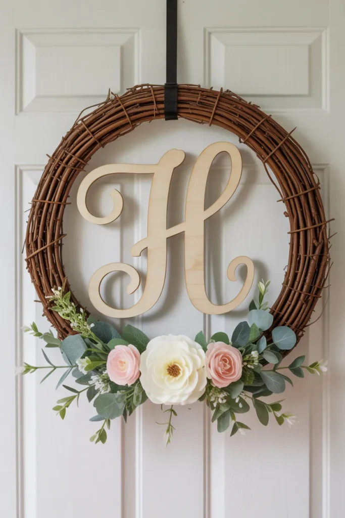 Monogram Letter Wreath