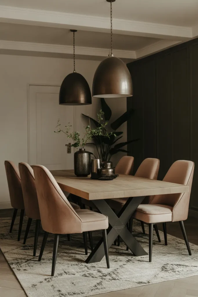 Moody Dining with Mixed Textures