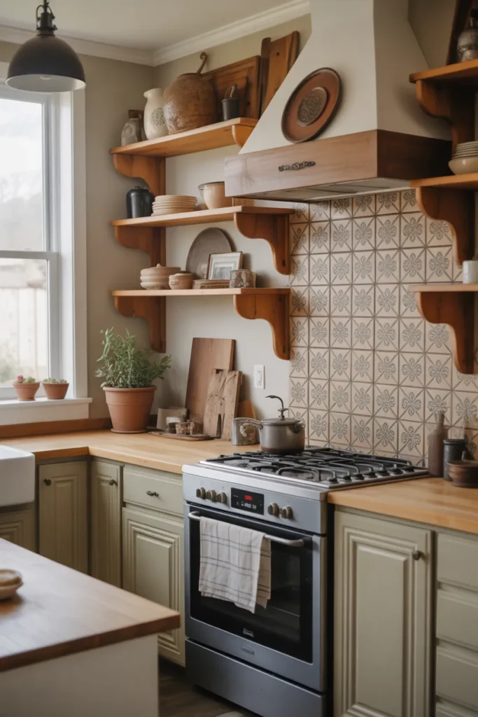 Open Shelf with Tile Accent
