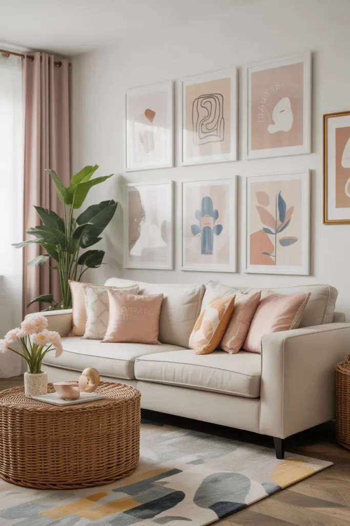 Pastel Gallery Wall