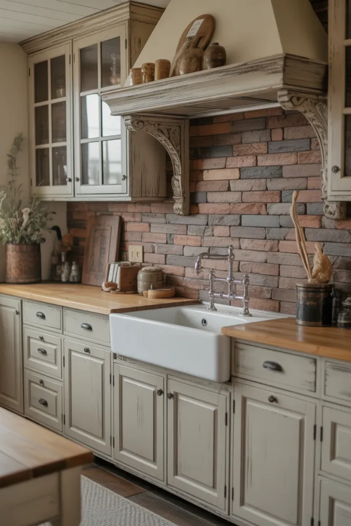Rustic Stone Mosaic Backsplash