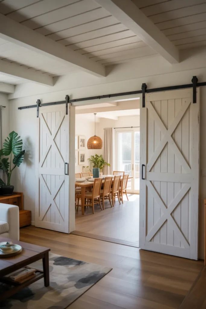 Sliding Barn Doors for Flexible Flow