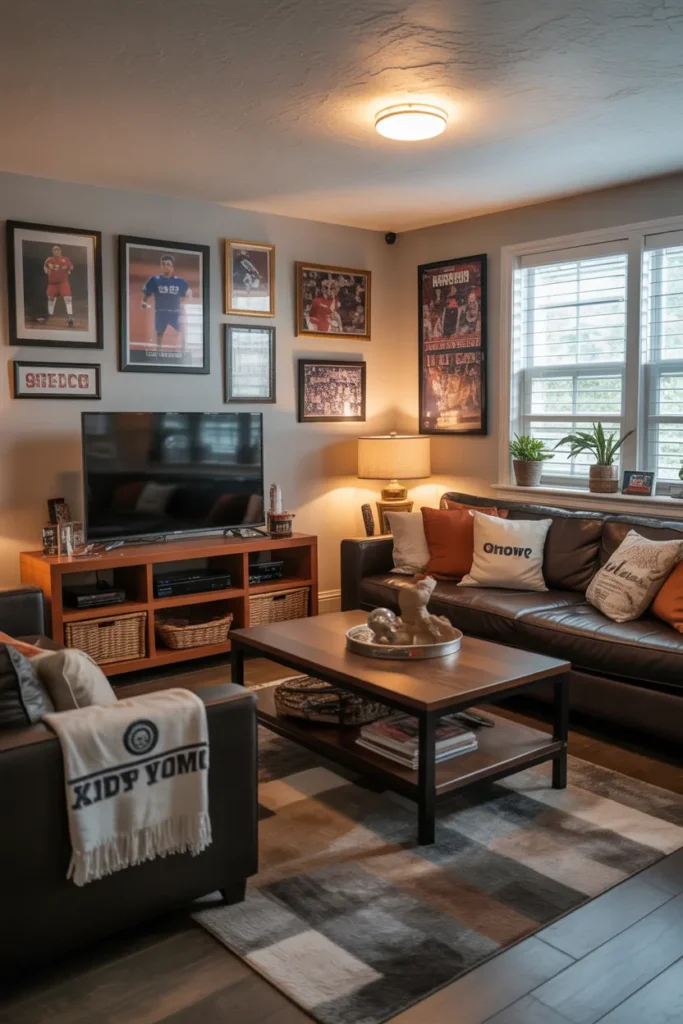 Sports-Inspired Basement Hangout
