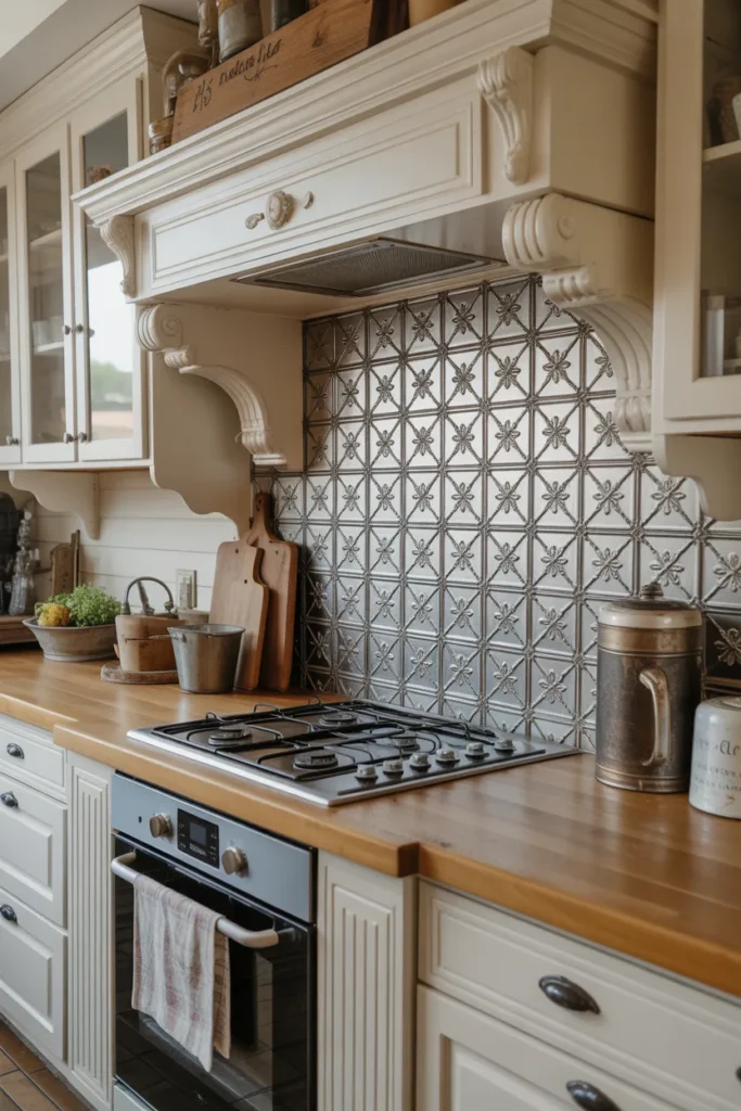 Tin Tile Backsplash