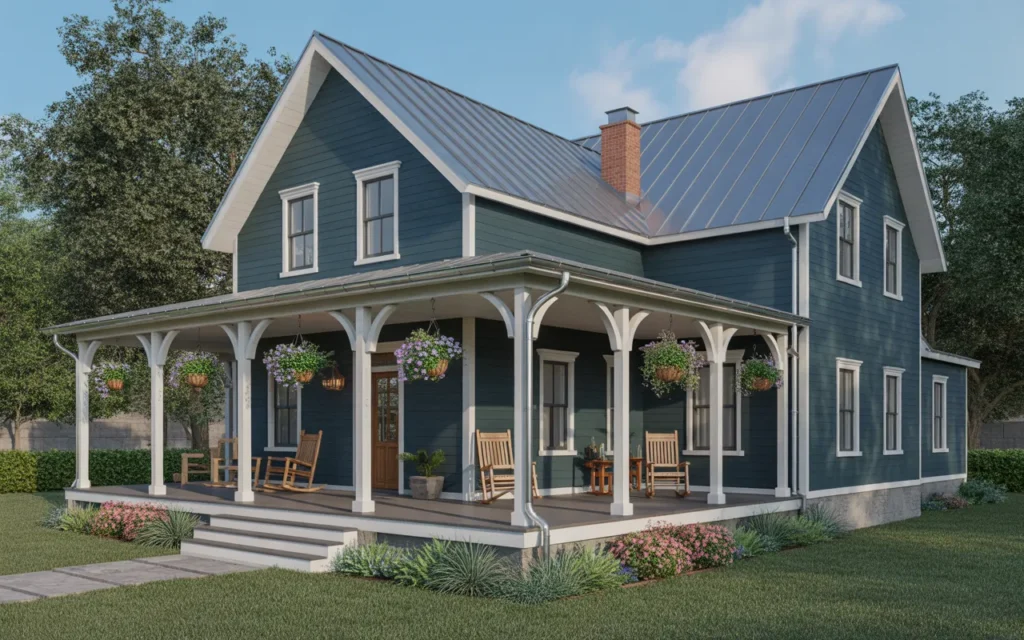 dark blue house exterior ideas