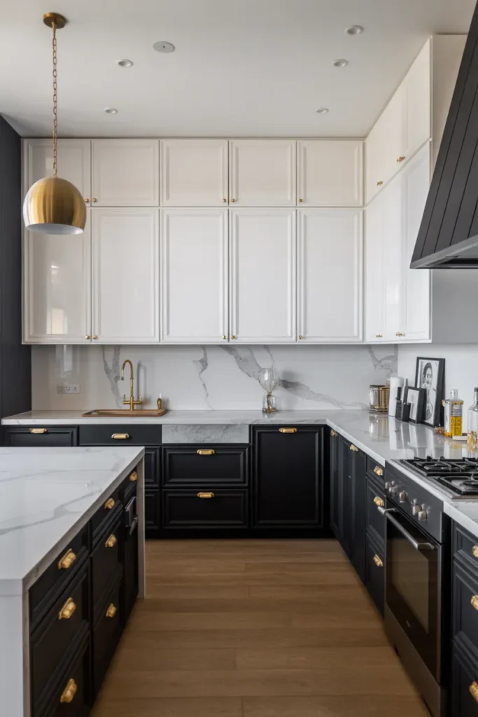 Black and White Cabinets for Bold Modern Drama