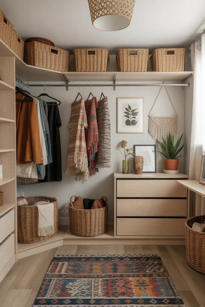 Boho-Inspired Walk-In Closet