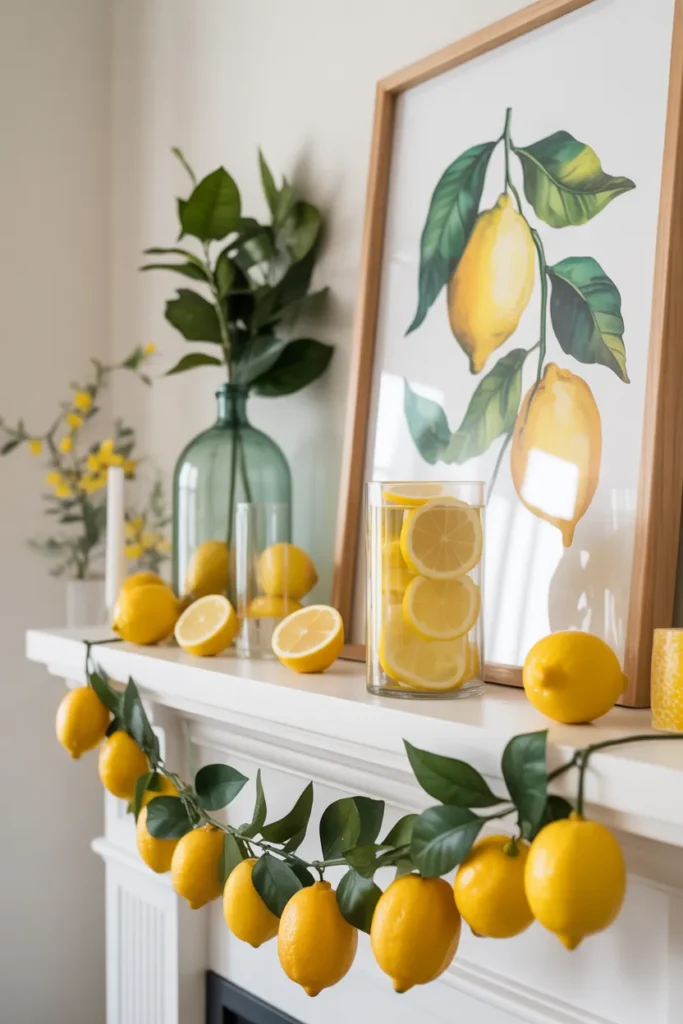 Bright Citrus Mantel with Zesty Colors