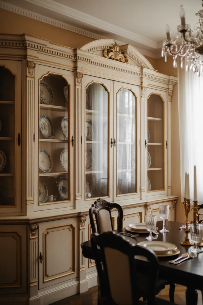 Built-In Hutch with Glass Doors