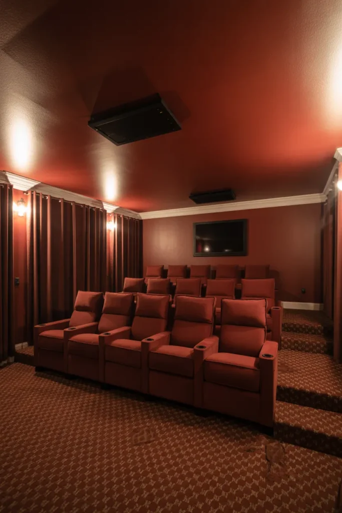 Classic Theater with Red Accents