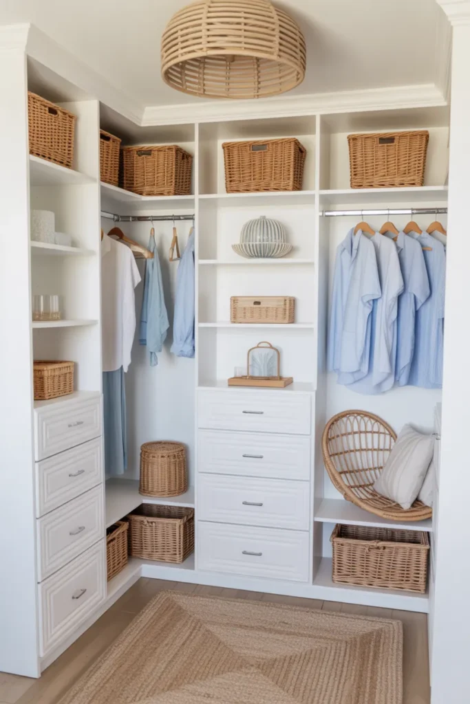 Coastal-Inspired Walk-In Closet