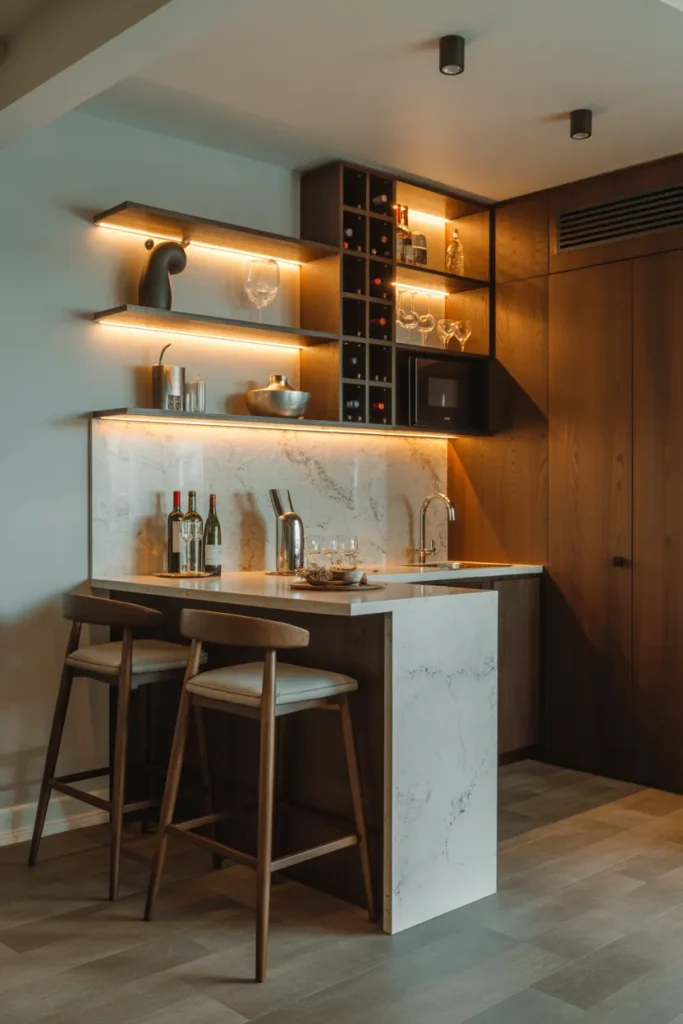 Compact Bar-Style Kitchenette