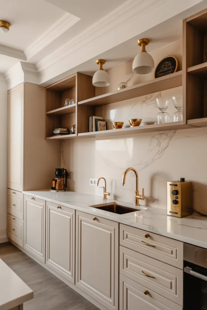 Elegant Marble Kitchenette