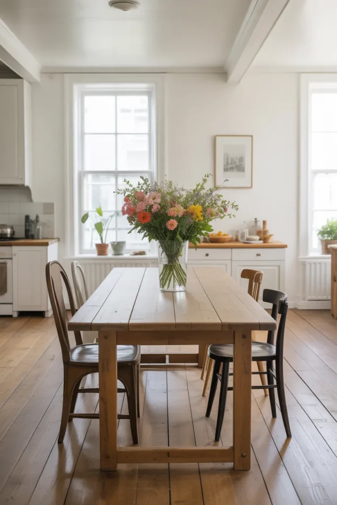  Farmhouse Table as the Heart of the Kitchen