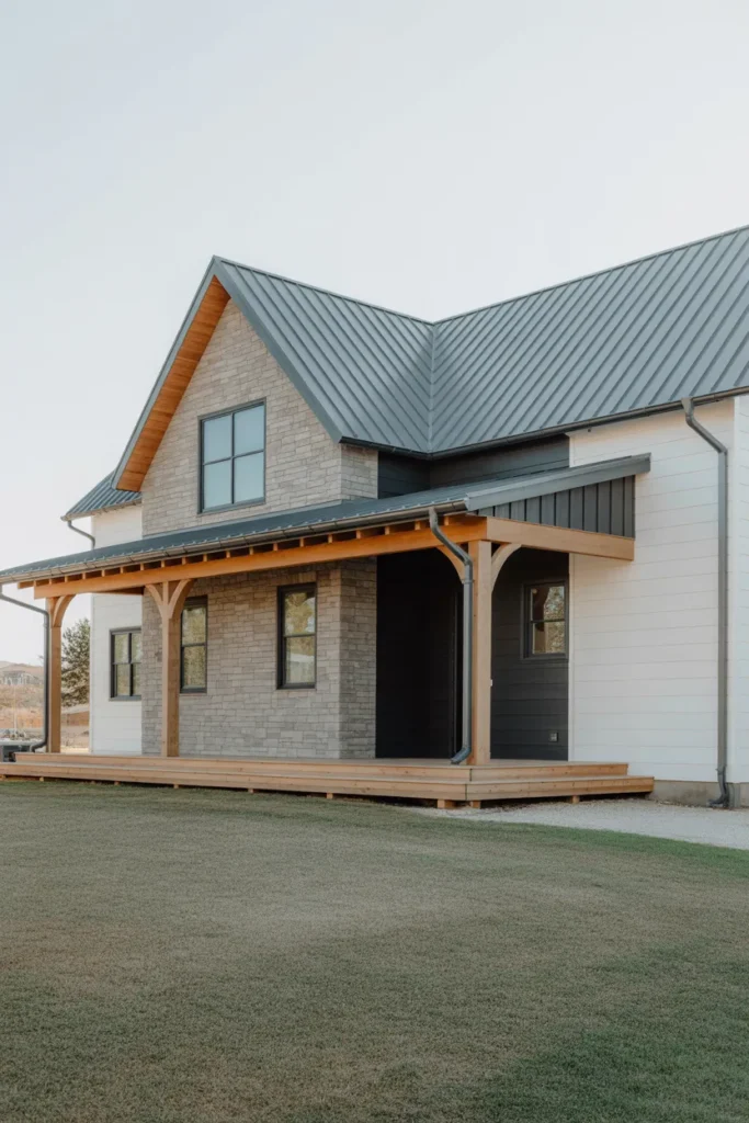  Farmhouse with Mixed Materials