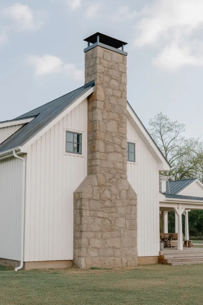  Farmhouse with Stone Chimney