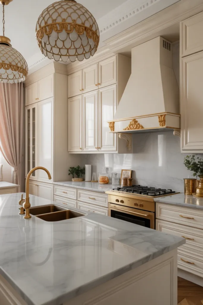 Glam Gold Kitchen Aesthetic