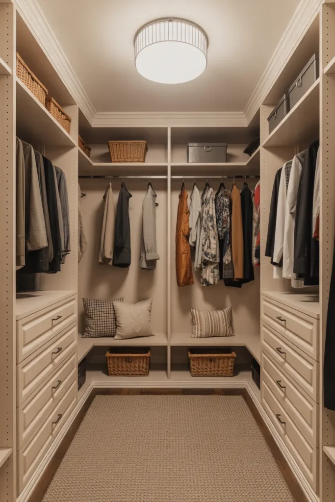 His-and-Hers Walk-In Closet Layout