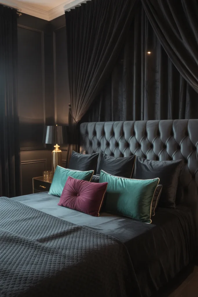 Luxe Velvet Black Bedroom