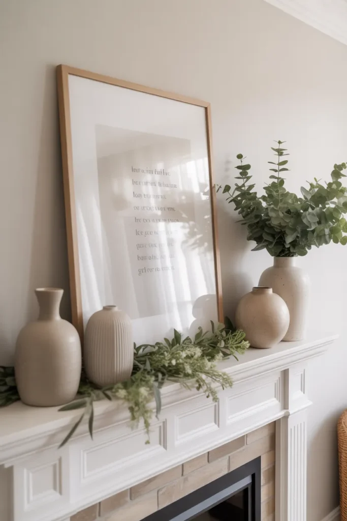 Minimalist Summer Mantel in Neutrals