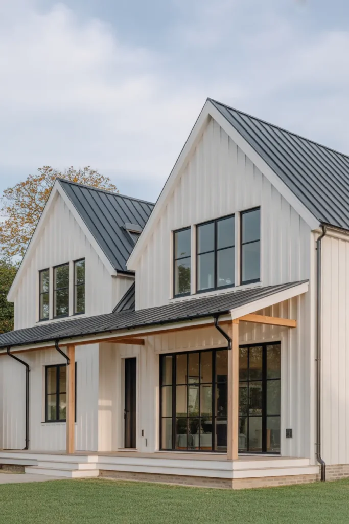 Modern Farmhouse with Gable Windows