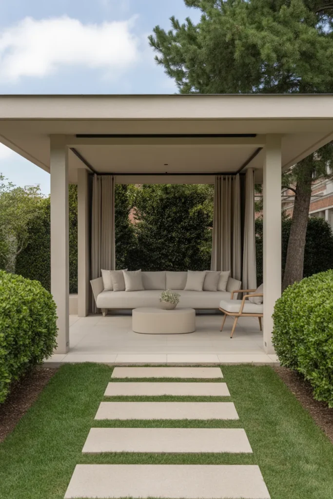 Modern Minimalist Gazebo with Clean Lines