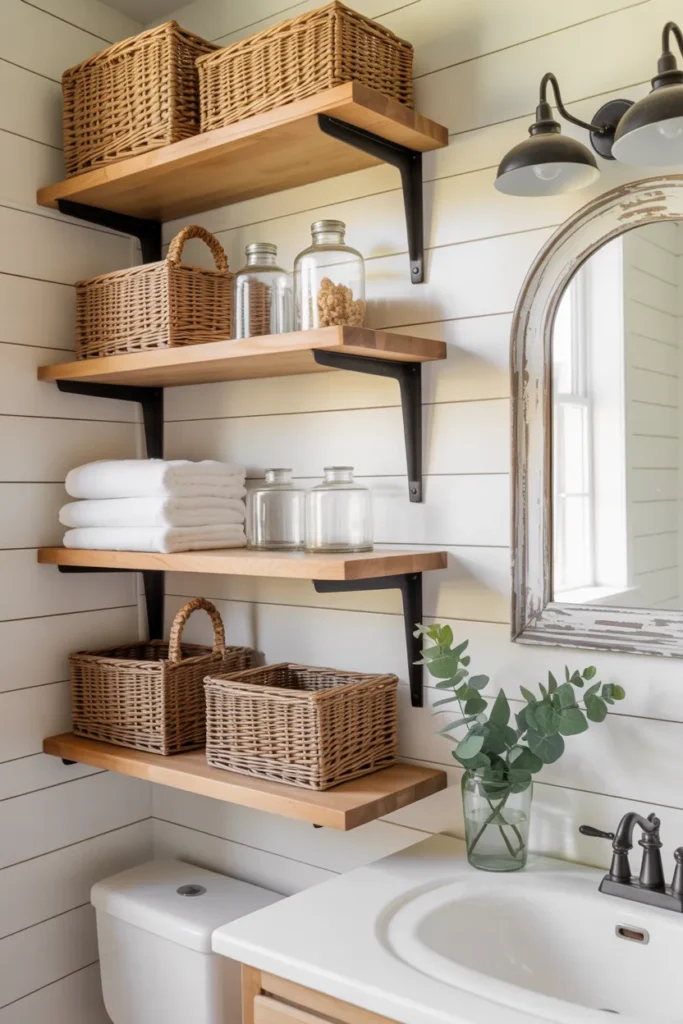 Open Shelving with Rustic Touches