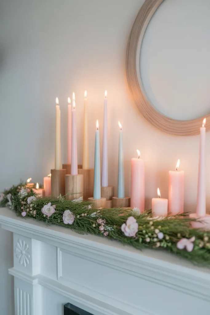 Pastel Candle Accents for Soft Glow