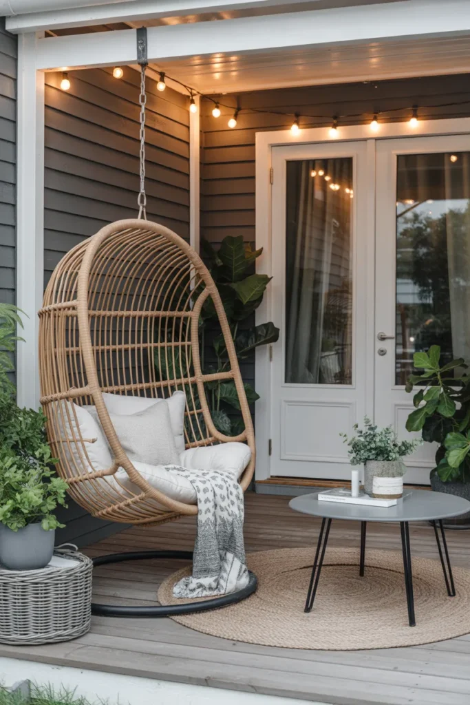 Porch with Hanging Chairs