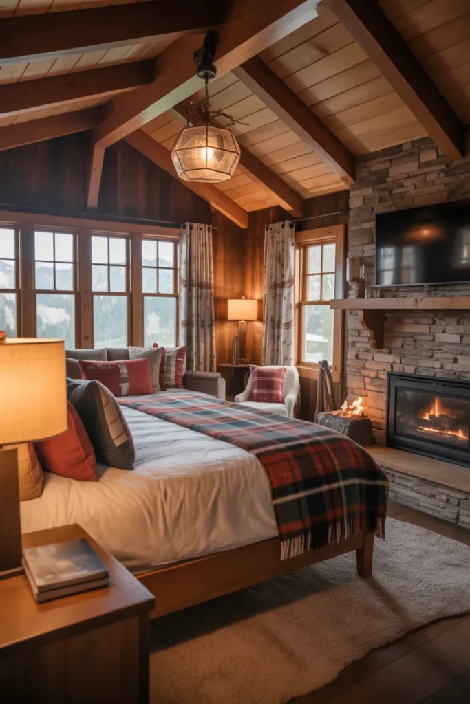 Rustic Cabin Guest Bedroom Warmth