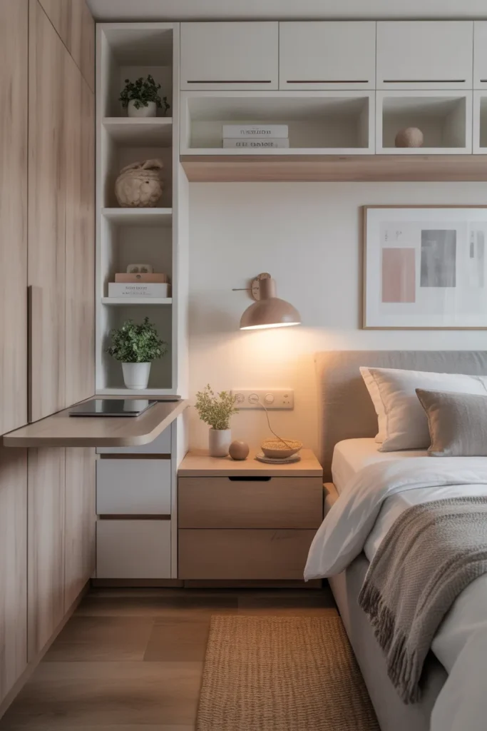 Small Guest Bedroom with Smart Storage