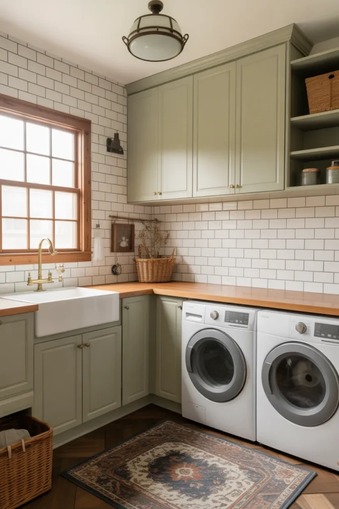 Soft Green Cabinets for a Fresh Twist