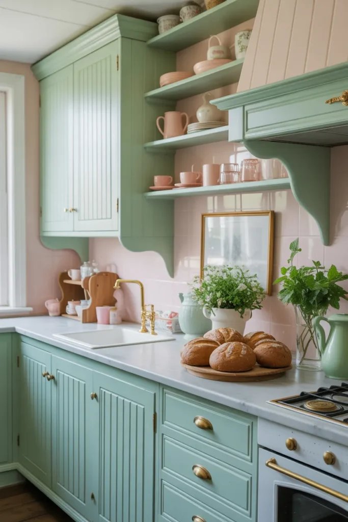 Soft Pastel Cabinets for a Dreamy Look