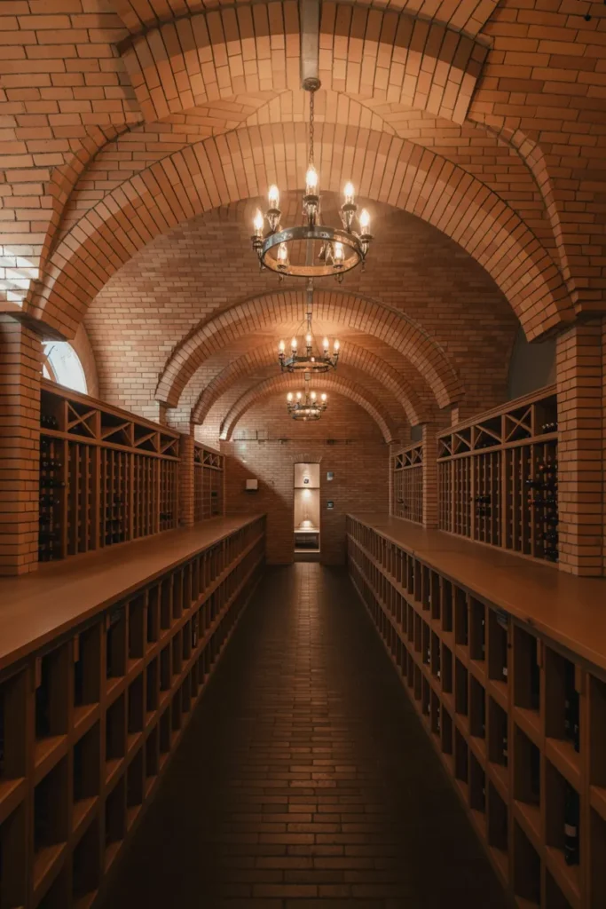 Vaulted Brick Wine Cellar