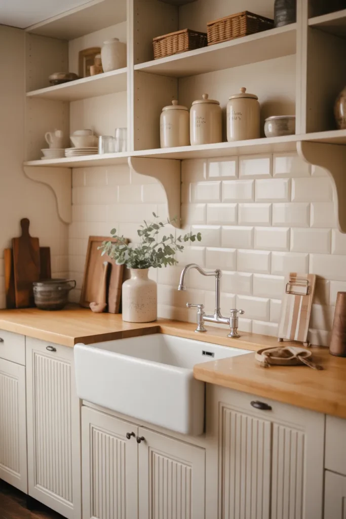 Vintage Sink with Wooden Countertop