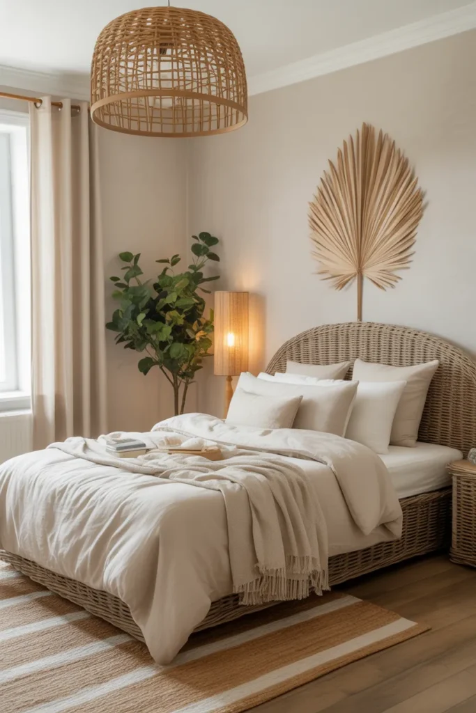 Wicker Details and Warm Neutrals