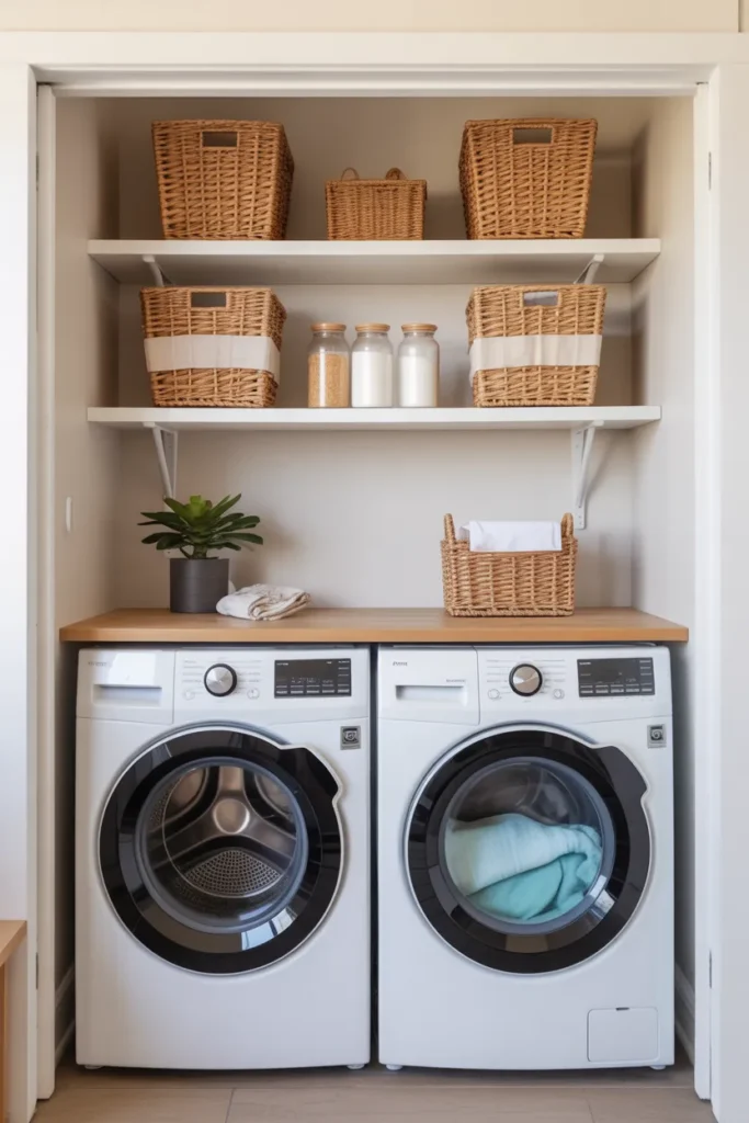 Add Floating Shelves Above the Washer
